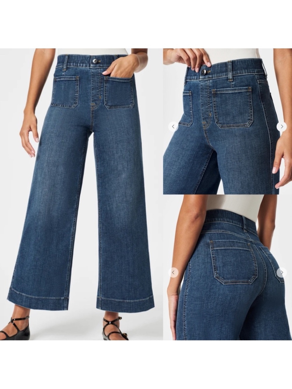 SPANX SPANXshape EveryWear Cropped Wide Leg Jeans - Picture 3 of 16
